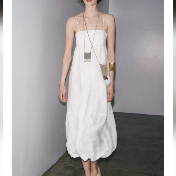 Zara Strapless White Dress - Picture 5 of 6